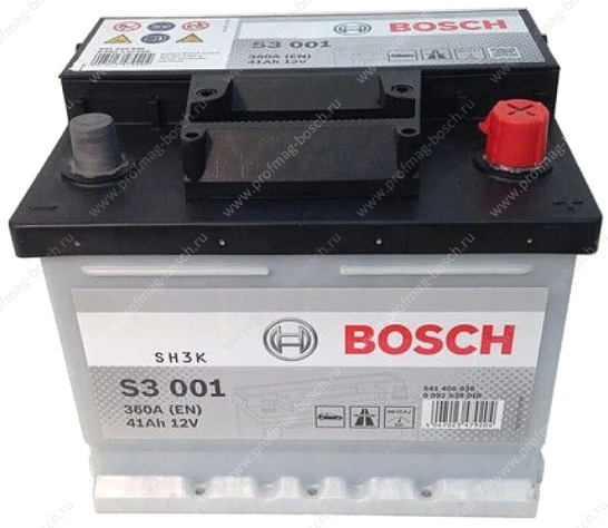 Автомобильный аккумулятор Bosch S3 001 (0 092 S30 010) Автомобильный аккумулятор Bosch S3 001 (0 092 S30 010)