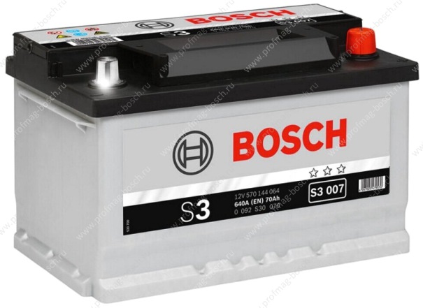 Автомобильный аккумулятор Bosch S3 007 (0 092 S30 070) Автомобильный аккумулятор Bosch S3 007 (0 092 S30 070)