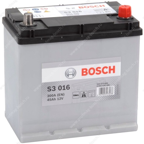 Автомобильный аккумулятор Bosch S3 016 (0 092 S30 160) Автомобильный аккумулятор Bosch S3 016 (0 092 S30 160)
