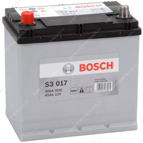 Автомобильный аккумулятор Bosch S3 017 (0 092 S30 170) Автомобильный аккумулятор Bosch S3 017 (0 092 S30 170)