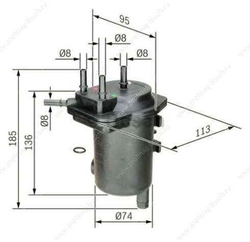 Фильтр топливный Bosch 0 450 907 008 Фильтр топливный Bosch 0 450 907 008
