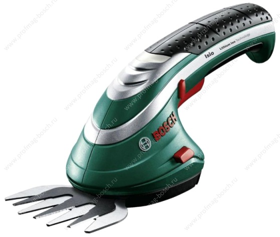 Ножницы-кусторез аккумуляторный Bosch Isio, 2 насадки Ножницы-кусторез аккумуляторный Bosch Isio, 2 насадки