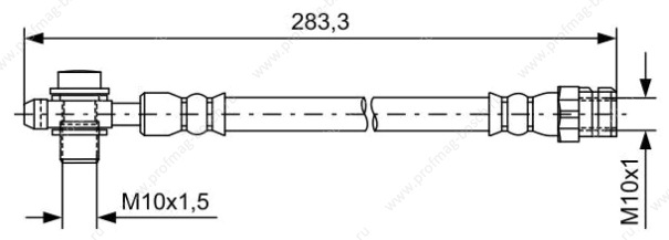 Тормозной шланг задний правый 255 мм Bosch 1 987 481 736 Тормозной шланг задний правый 255 мм Bosch 1 987 481 736