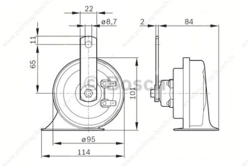 Звуковой сигнал Bosch 0986AH0507 Звуковой сигнал Bosch 0986AH0507