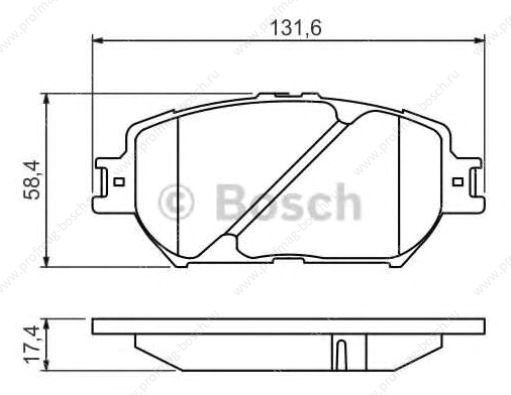 0 986 494 418-колодки дисковые передние!\ Toyota Camry 2.4i/3.0i 01> Bosch 0986494418