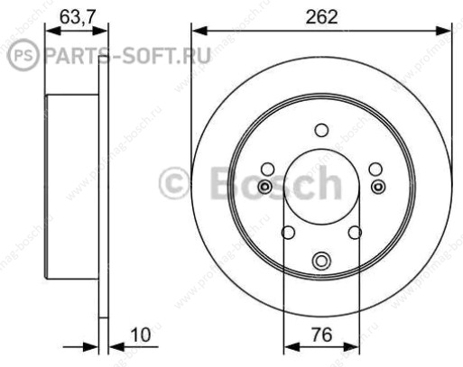 Bosch 0986479W12 Диск тормозной