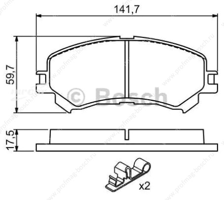 Bosch 0986494720 дисковые колодки X-Trail