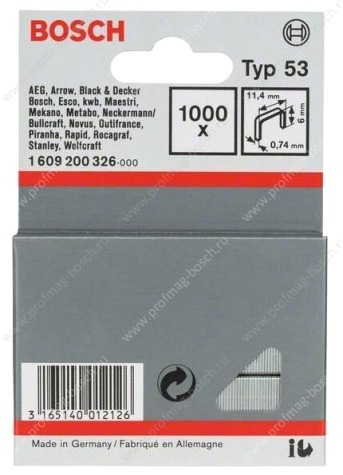 Скобы Bosch 1609200326