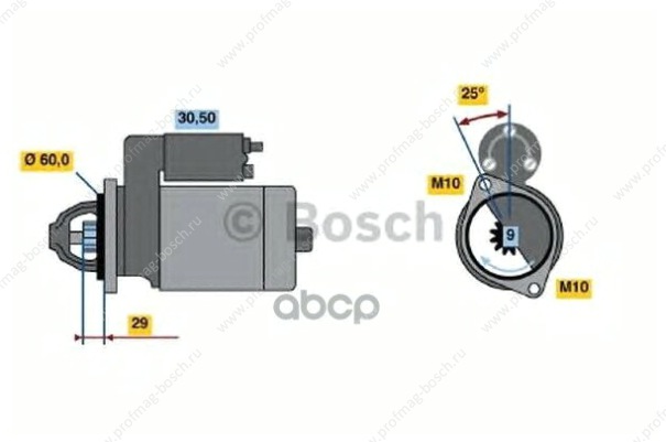 Стартер Bosch арт. 0986017890