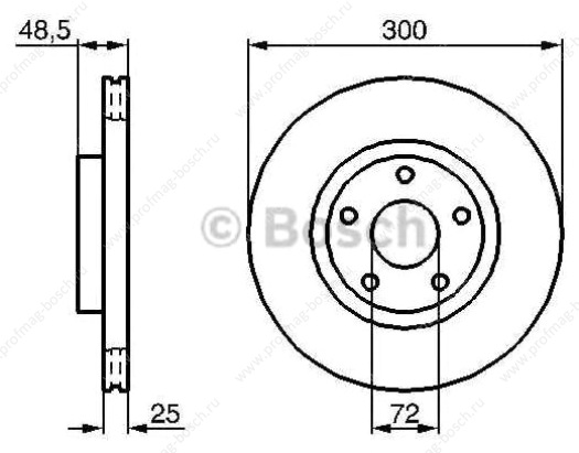 Тормозной диск Bosch 0986479183